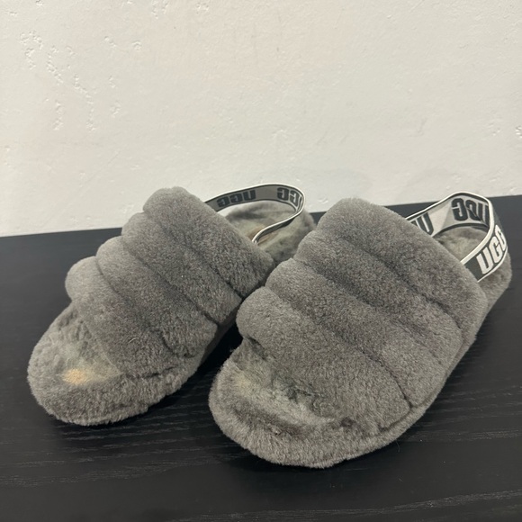 UGG Shoes - UGG Charcoal Plush Slide Slippers